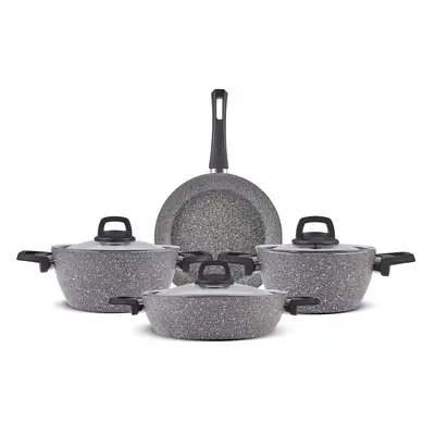 Karaca Gris Biogranite 7-Piece Non-Stick Induction Cookware Set, Grey