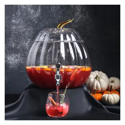 Karaca Halloween Glass Water Dispenser, 2L, Transparent Gold