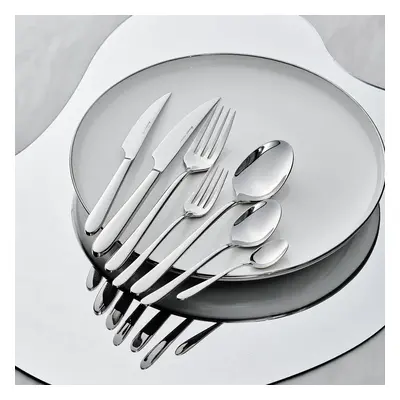 Karaca Bellamy 84-Piece Stainless Steel Cutlery Set for People, Silver