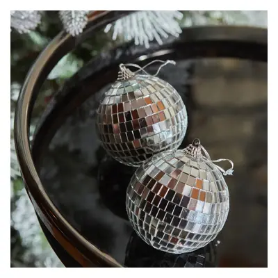 Karaca Home New Year Christmas Ball Tree Bauble Set, Piece, 8cm, Silver