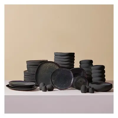 Karaca Red Carpet Collection Streamline New Galactic 59-Piece Reactive Glaze Dinner Set for Peop