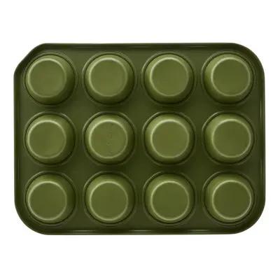 Karaca Jennese Non-Stick Metal Muffin Sheet, 35cmx27cm, Green