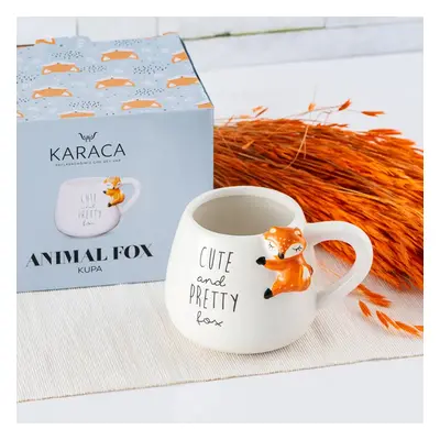 Karaca Animal Fox Stoneware Mug, 483ml, Multi