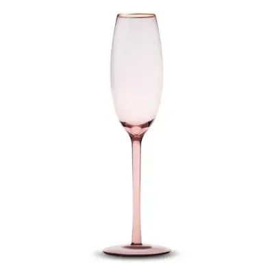 Karaca Azalea Champagne Glass, 220ml, Purple Gold Transparent