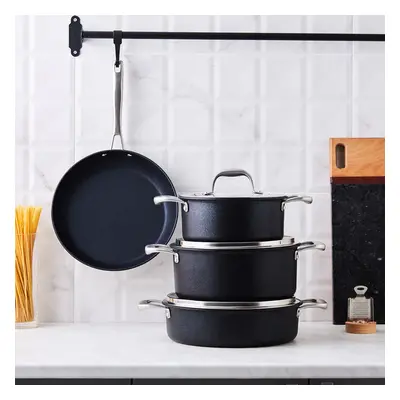 Karaca BioDiamond Pro 7-Piece Non-Stick Induction Cookware Set, Black