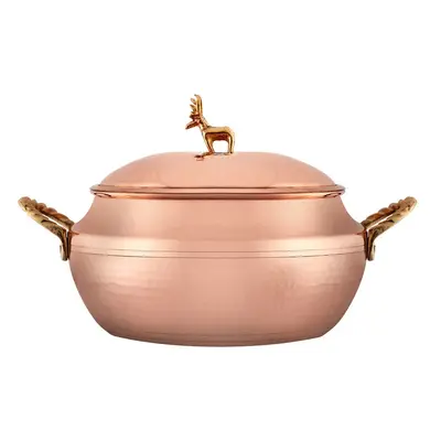 Karaca Alacahöyük Copper Stockpot with Lid, 16cm, Copper