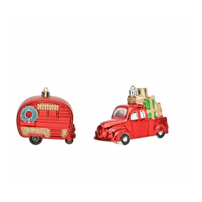 Karaca Home New Year Christmas Truck & Caravan Tree Decoration Set, Piece, Multi