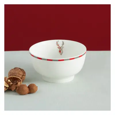 Karaca Aries Porcelain Snack Bowl, 12cm, Red Blue Multi