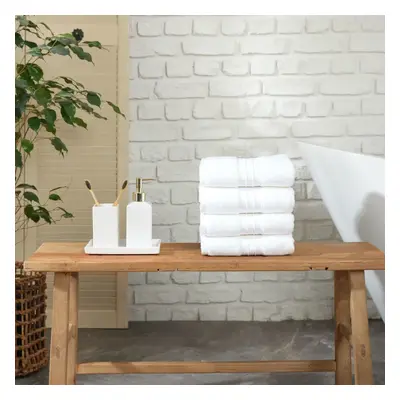 Karaca Home 100% Turkish Cotton Hand Towel Set, Piece, 50cmx90cm, White