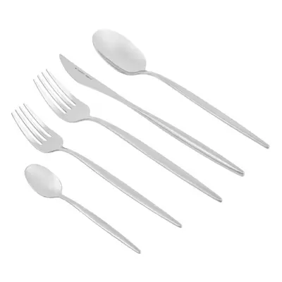 Karaca Lizbon 60-Piece Stainless Steel Cutlery Set for People, Platinum