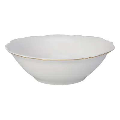 Karaca Romantic Porcelain CerealSoup Bowl, 14cm, White Gold