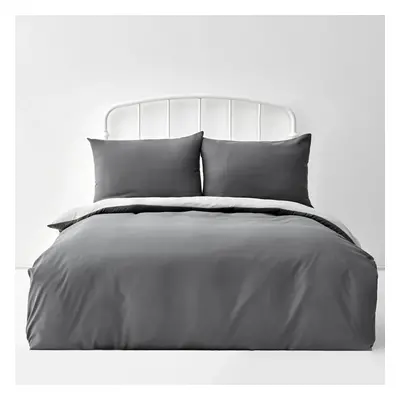 Karaca Home Duvet Cover Set, Double, Grey