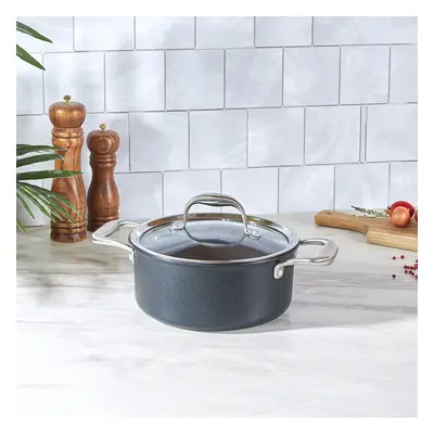 Karaca BioDiamond Pro Non-Stick Induction Stockpot with Lid, 20cm, Black