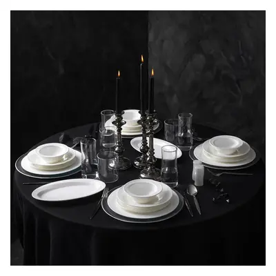 Karaca X Sarıyer Design Vortex 28-Piece Fine Pearl Dinner Set for People, White