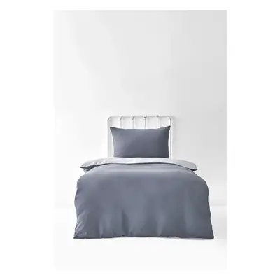 Karaca Home Duvet Cover Set, Single, Light Grey Dark Grey