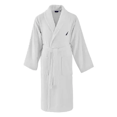 Nautica Home Crew 100% Turkish Cotton Bathrobe, Large, White