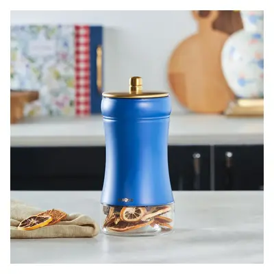 Karaca Blue Berry Glass Storage Jar, Medium, Blue Gold