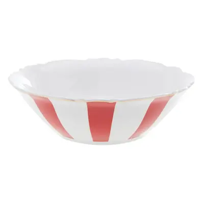 Karaca Romantic Porcelain CerealSoup Bowl, 14cm, Red White