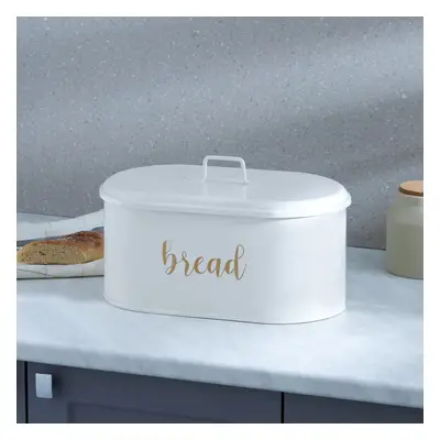 Karaca Monroe Metal Bread Box, 8.5L, Cream