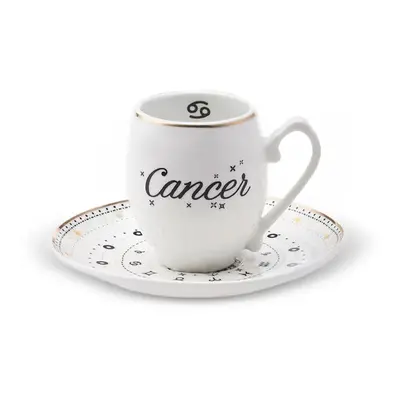 Karaca Signs of the Zodiac Cancer Porcelain Espresso Turkish Coffee Cup, 90ml, Multi