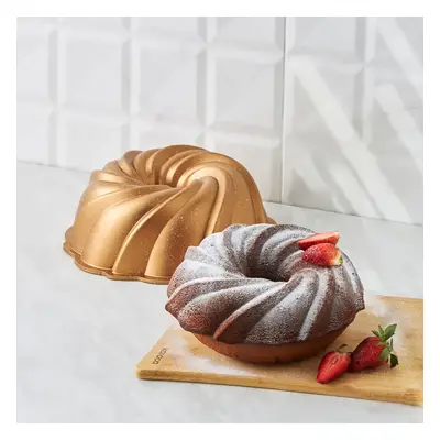 Karaca Cake Pro Pare Aluminium Cast Decorative Bundt Cake Tin, 24cm, Gold