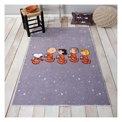 Peanuts by Karaca Home Snoopy Space Extra Soft Kids Rug, 80cmx150cm, Multi