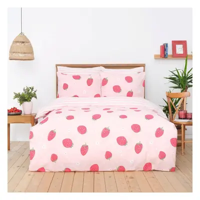 Sarah Anderson Strawberry 100% Turkish Cotton Duvet Cover Set, Double, Multi