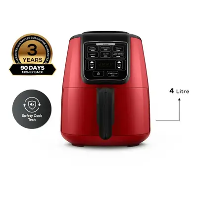 Karaca Air Cook 2 in Air Fryer with Stew Function, 4L, 1550W, Ruby