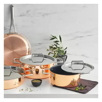 Karaca 3Ply PowerSteel 7-Piece Copper Cookware Set, Copper