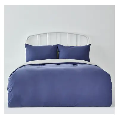 Karaca Home Duvet Cover Set, Double, Navy Blue Grey