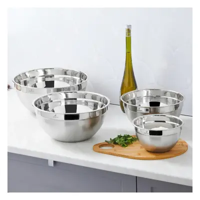 Karaca Piece Stainless Steel Mixing Bowl Set, Silver