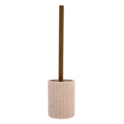 Karaca Antique Toilet Brush Holder, 9.62cmx9.62cmx12.9cm, Beige