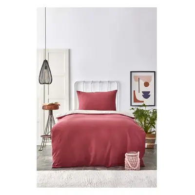 Karaca Home Duvet Cover Set, Single, Burgundy Beige