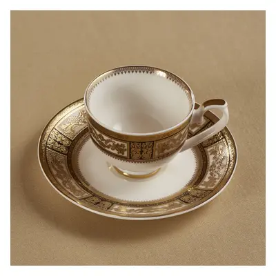 Weimar Friederike Of Hesse-Darmstad Piece Fine Bone Coffee Cup and Saucer Set for People, 90ml, 