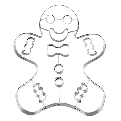 Karaca New Year Christmas Stainless Steel Cookie Man Cookie Cutter, 16cm, Silver