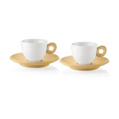 Guzzini Everyday Piece Espresso Coffee Cup for People, 9cmx12.5cm, White Mustard