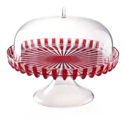 Guzzini Dolce Vita Cake Dome with Stand, 31cm, Red