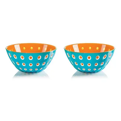 Guzzini Le Murrine Piece Cereal/Soup Bowl Set, 12.5cmx5.6cm, Blue Orange