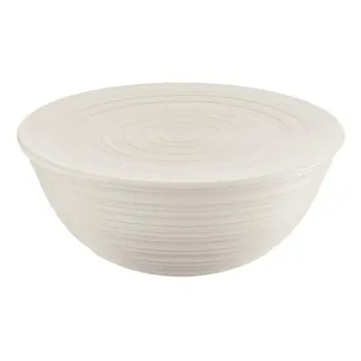 Guzzini Tierra Salad Bowl with Lid, XLarge, Light Cream