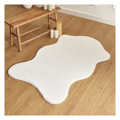 Kasmir Rugs 7/24 Premium Faux Fur Rug, 70cmx100cm, White