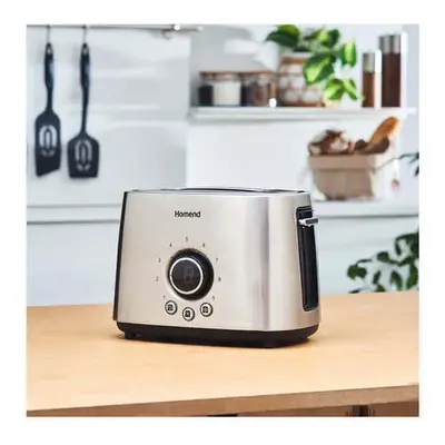 Homend Breadfast Toaster, Silver Black