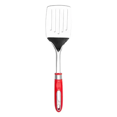 Karaca Retro Stainless Steel Slotted Turner, Red Silver