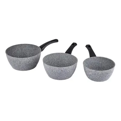 Karaca Gris Biogranite 3-Piece Induction Sauce Pan Set, Grey