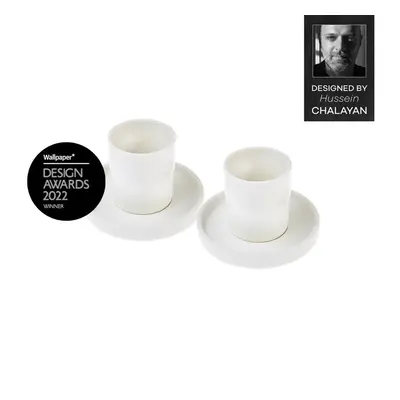 Karaca Hussein Chalayan Momentum Piece Porcelain Espresso Turkish Coffee Cup Set for People, 60m