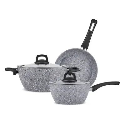 Karaca Gris Biogranite 5-Piece Induction Cookware Set, Grey