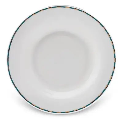 Karaca Aries Porcelain Dinner Plate, 22cm, Green Multi