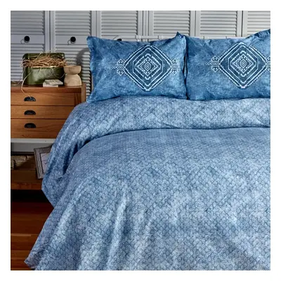 Sarah Anderson Lanika 100% Turkish Cotton Duvet Cover and Pillow Set, Double, Blue