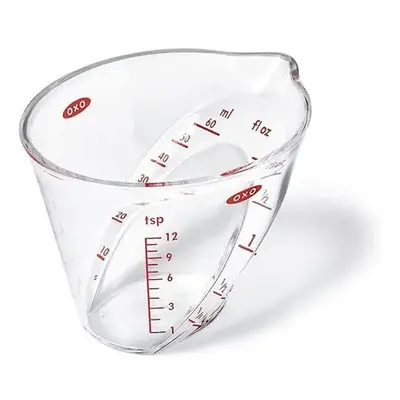 Oxo Angled Measuring Cup, 60ml, Transparent Black