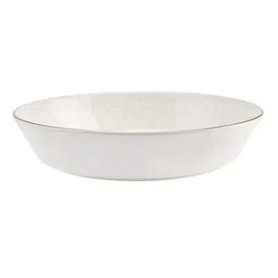 Karaca Calvin Ceramic Serving Bowl, 24cm, White Gold