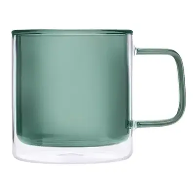 Karaca Pia Double Wall Glass Mug, 280ml, Green